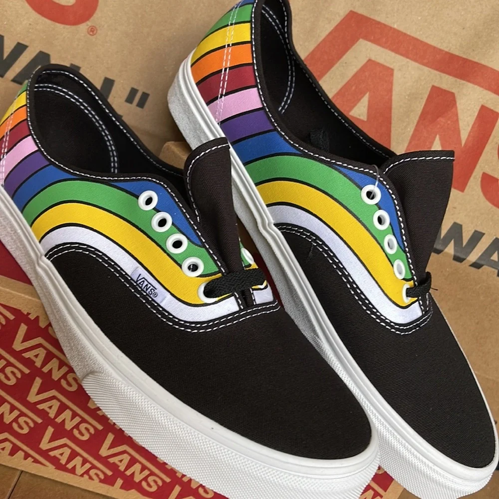 Vans Authentic Fefract Black/True White/Multi Men’s - Picture 7 of 16
